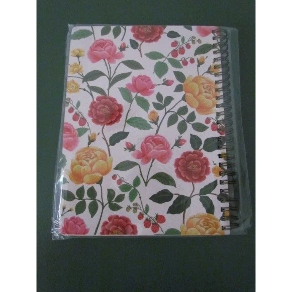 Rifle Paper Notebook & Canvas Fabric Pouch English Rose Motif NEW